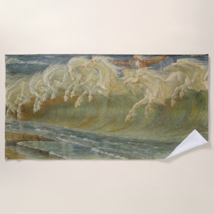 Neptun-Pferde von Walter Crane Strandtuch