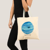 Neptun-Planetwatercolor-Tasche Tragetasche (Vorderseite (Produkt))