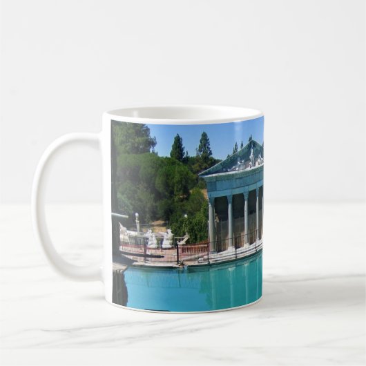 Neptun Pool am Schloss Hearst, San Simeon, CA Kaffeetasse (Links)