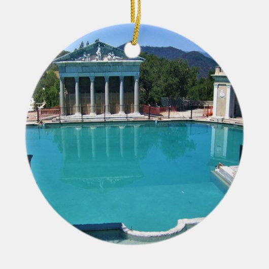 Neptun Pool am Schloss Hearst, San Simeon, CA Keramik Ornament (Vorne)