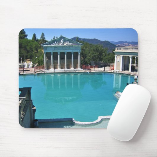 Neptun Pool am Schloss Hearst, San Simeon, CA Mousepad (Mit Mouse)
