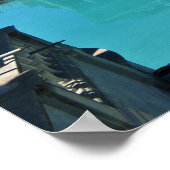 Neptun Pool am Schloss Hearst, San Simeon, CA Poster (Ecke)
