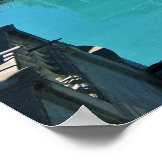 Neptun Pool am Schloss Hearst, San Simeon, CA Poster (Ecke)