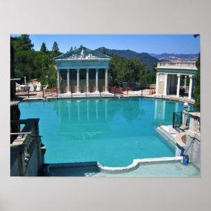 Neptun Pool am Schloss Hearst, San Simeon, CA Poster
