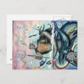 Neptun Postkarte (Vorne/Hinten)