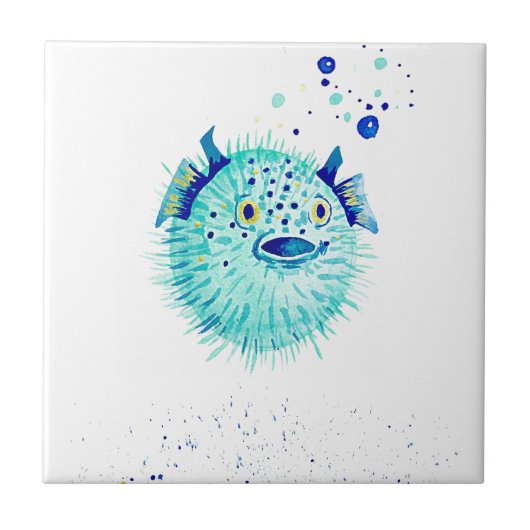 Neptun Pufferfish Fliese (Vorderseite)