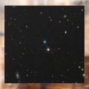 Neptun Ring System Hunderte von Galaxien Webb Fensteraufkleber