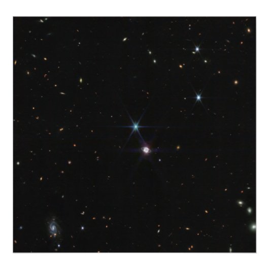 Neptun Ring System Hunderte von Galaxien Webb Fotodruck (Vorne)