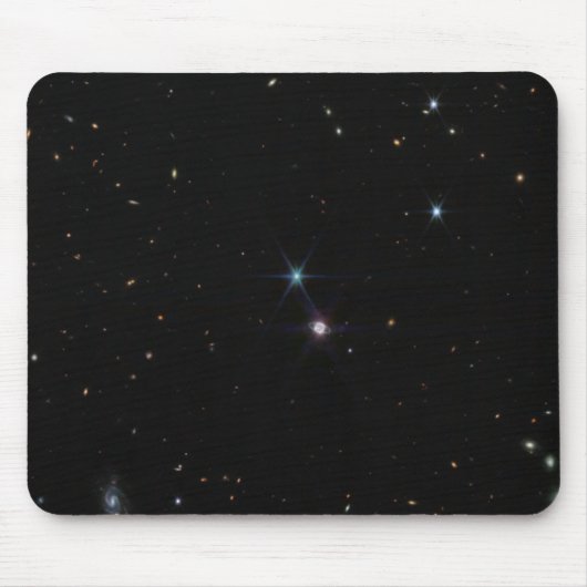 Neptun Ring System Hunderte von Galaxien Webb Mousepad (Vorne)