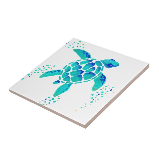 Neptun Schildkröte Fliese (Seite)