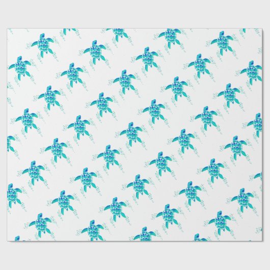 Neptun Schildkröte Geschenkpapier (Flach)