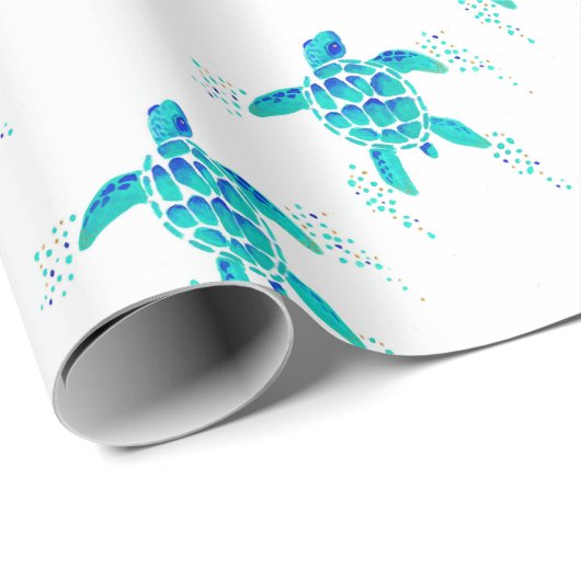 Neptun Schildkröte Geschenkpapier (Rolleneckpunkt)