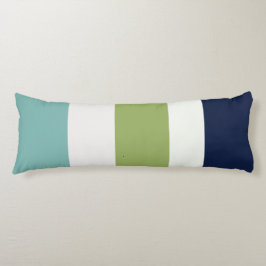 Neptun, Seashell, Grüne und Marine Streifen Seitenschläferkissen