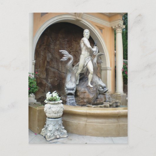 Neptun-Springbrunnen Postkarte (Vorderseite)