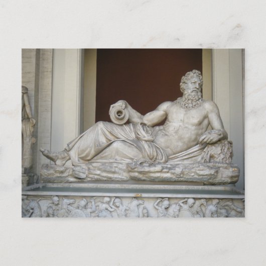 Neptun-Statue im Vatikan Postkarte (Vorderseite)