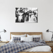 Neptun und Miss Amerika auf Karneval-Foto Leinwanddruck (Insitu (Schlafzimmer))