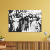 Neptun und Miss Amerika auf Karneval-Foto Leinwanddruck (Insitu (Wohnzimmer))