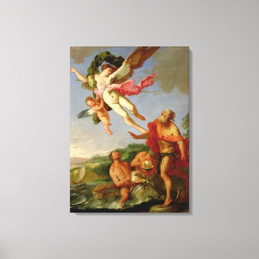 Neptun-Verfolgung von Coronis, 1665-70 (Öl auf Lei Leinwanddruck (Vorderseite)