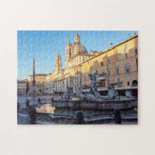 Neptunbrunnen auf der Piazza Navona - Rom Puzzle