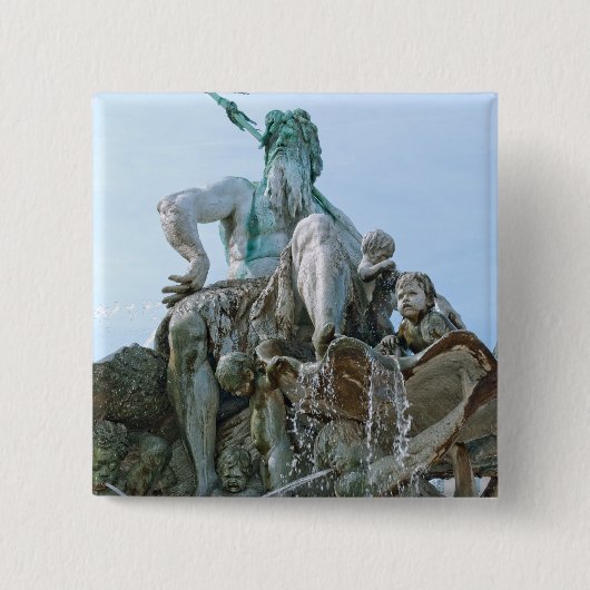 Neptunbrunnen in Berlin Button (Vorderseite)