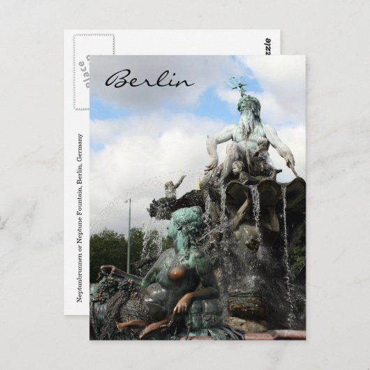 Neptunbrunnen Postkarte (Vorne/Hinten)