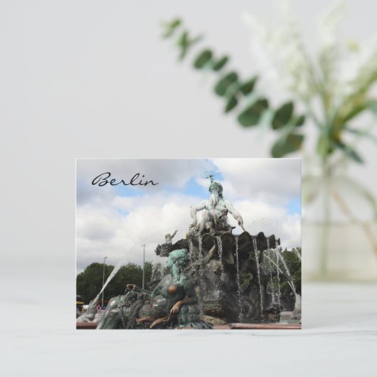 Neptunbrunnen Postkarte (Stehend Vorderseite)