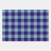 Neptune and Gulf Blue Plaid Geschenkpapier Set (Vorderseite 2)