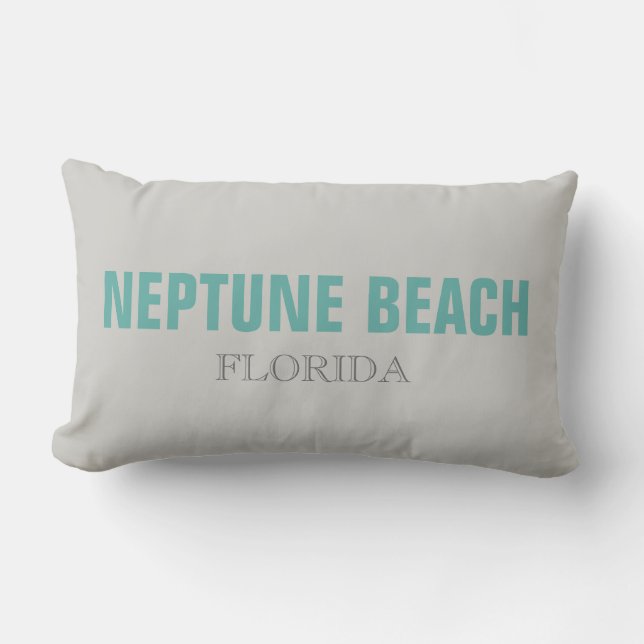 Neptune Beach Florida Beach Throw Kissen (Vorderseite)