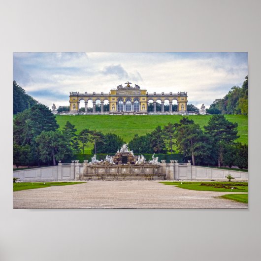 Neptune Fountain and Gloriette, Schonbrunn Palace Poster (Vorne)