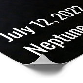 Neptune James Webb Foto NIRCam Image White Text Poster (Ecke)