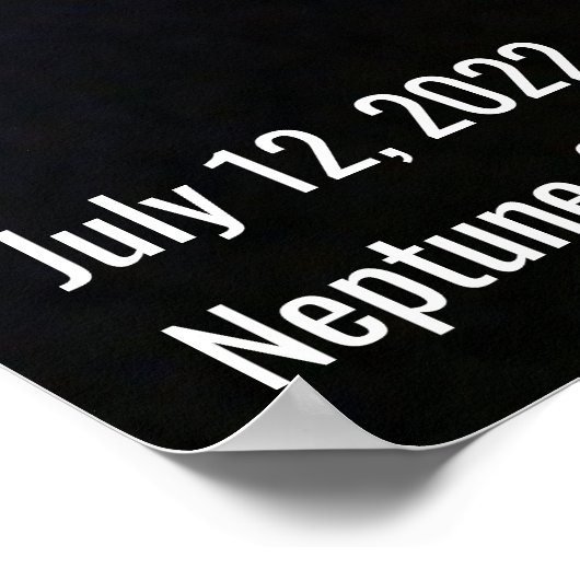 Neptune James Webb Foto NIRCam Image White Text Poster (Ecke)