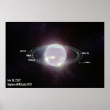 Neptune James Webb Foto NIRCam Image White Text
