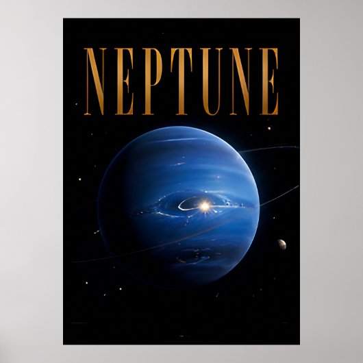 Neptune Luxury Space Editorial Graphic Poster (Vorne)