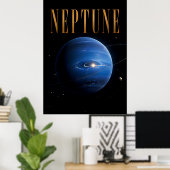 Neptune Luxury Space Editorial Graphic Poster (Heimbüro)