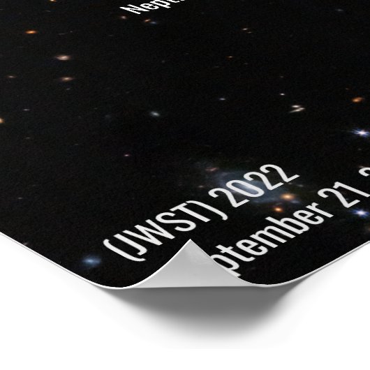 Neptune NIRCam Wide James Webb Telescope JWST Poster (Ecke)