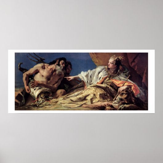 Neptune offering gifts to Venice (ceiling fresco) Poster (Vorne)