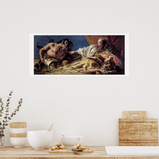 Neptune offering gifts to Venice (ceiling fresco) Poster (Küche)