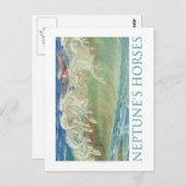 NEPTUNE-PFERDE FAHREN DIE WELLEN POSTKARTE (Vorne/Hinten)