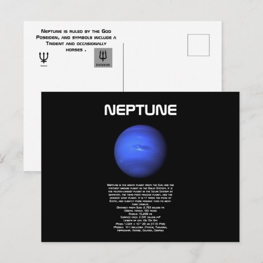 Neptune Postkarte (Vorne/Hinten)