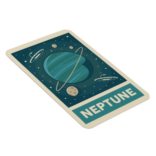 Neptune Retro Galaxy UFO Magnet (Rechte Seite)