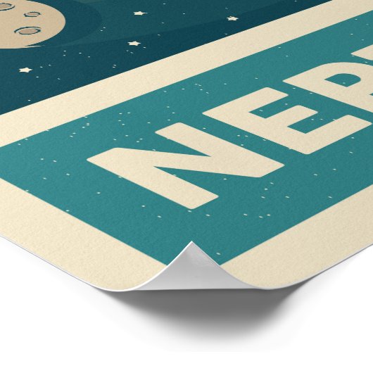 Neptune Retro Galaxy UFO Poster (Ecke)