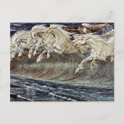 Neptune'S Horses By Crane Walter Postkarte (Vorderseite)