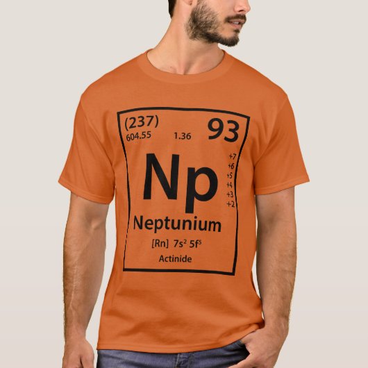 Neptunium-Element (schwarz)-T - Shirt (Vorderseite)