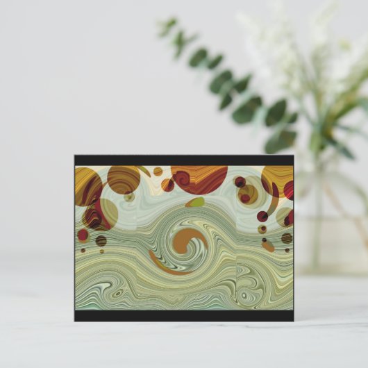 Neptun's MOONS - Abstrakt Postkarte (Stehend Vorderseite)