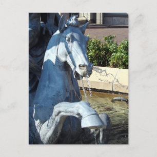 Neptuns Pferd, Plaza Springbrunnen Detail Postkarte