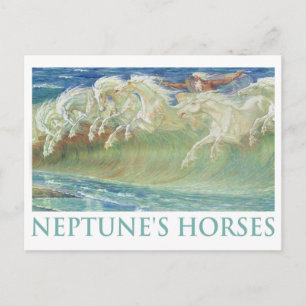 NEPTUNS PFERDE REITEN AUF DEN WELLEN POSTKARTE