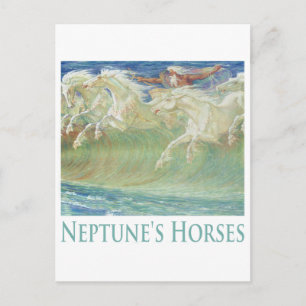 NEPTUNS PFERDE REITEN AUF DEN WELLEN POSTKARTE