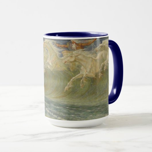 Neptuns Pferde von Walter Crane Tasse (VorderseiteRechts)