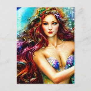 Neptuns Tochter Fantasy-Kunst Postkarte