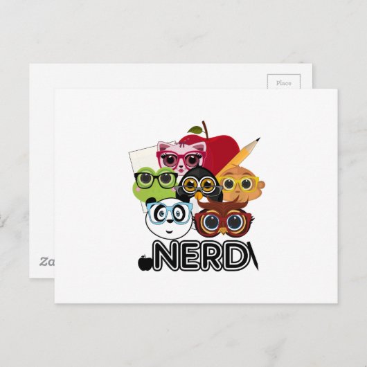 Nerd 3 postkarte (Vorne/Hinten)